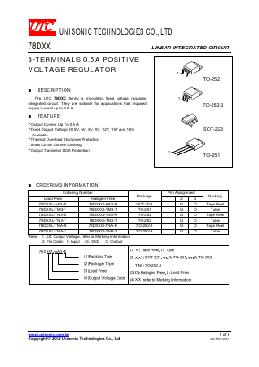 78D05G-TN3-R Datasheet PDF Unisonic Technologies