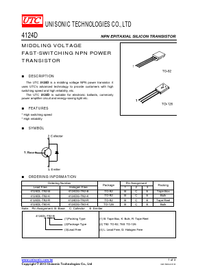 4124DL-T60-B Datasheet PDF Unisonic Technologies