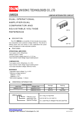 UM602AL-D16-T Datasheet PDF Unisonic Technologies