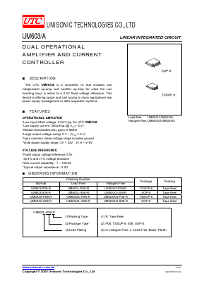 UM603A Datasheet PDF Unisonic Technologies
