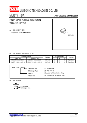 MMBT1116L-X-AE3-R Datasheet PDF Unisonic Technologies