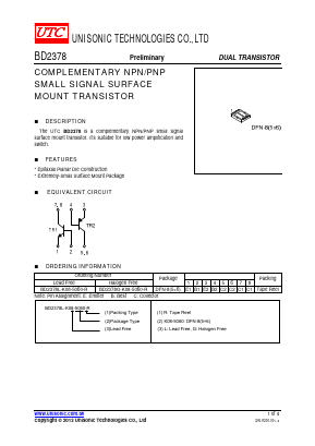 BD2378 Datasheet PDF Unisonic Technologies