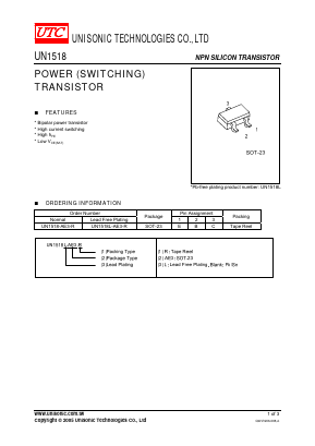 UN1518L-AE3-R Datasheet PDF Unisonic Technologies