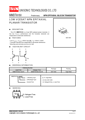 MMDT8150 Datasheet PDF Unisonic Technologies