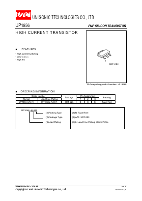 UP1856-AA3-R Datasheet PDF Unisonic Technologies