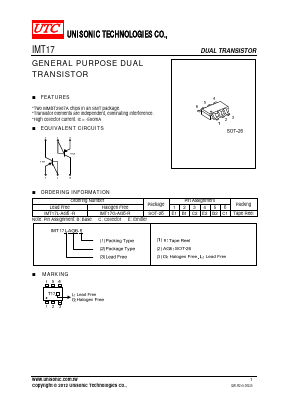 IMT17G-AG6-R Datasheet PDF Unisonic Technologies