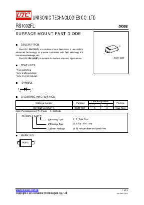 RS1002FL Datasheet PDF Unisonic Technologies