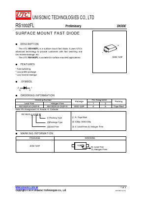 RS1002FL Datasheet PDF Unisonic Technologies