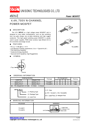 4N70-E Datasheet PDF Unisonic Technologies