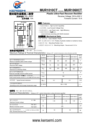 MUR1010CT Datasheet PDF Unspecified