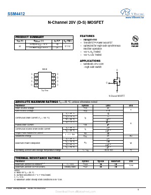 SSM4412 Datasheet PDF VBsemi Electronics Co.,Ltd