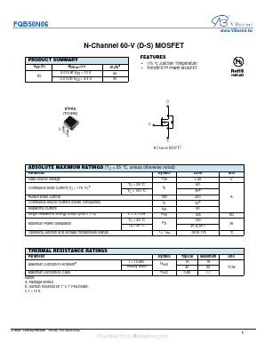 FQB50N06 Datasheet PDF VBsemi Electronics Co.,Ltd