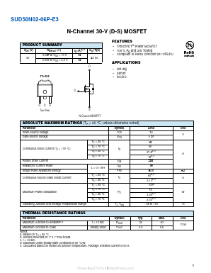 SUD50N02-06P-E3 Datasheet PDF VBsemi Electronics Co.,Ltd