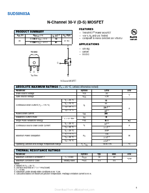 SUD50N03A Datasheet PDF VBsemi Electronics Co.,Ltd
