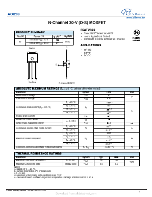 AOI208 Datasheet PDF VBsemi Electronics Co.,Ltd