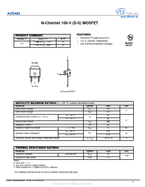 AOD482 Datasheet PDF VBsemi Electronics Co.,Ltd