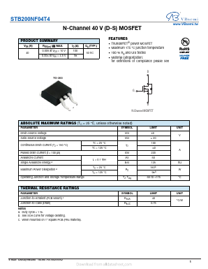 STB200NF04T4 Datasheet PDF VBsemi Electronics Co.,Ltd