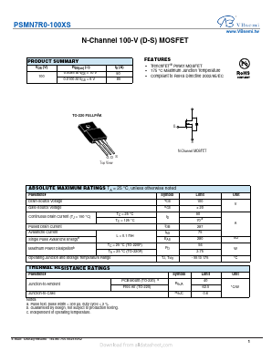 PSMN7R0-100XS Datasheet PDF VBsemi Electronics Co.,Ltd