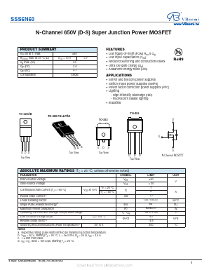 SSS6N60 Datasheet PDF VBsemi Electronics Co.,Ltd