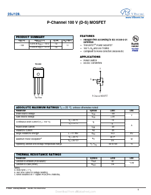 2SJ128. Datasheet PDF VBsemi Electronics Co.,Ltd