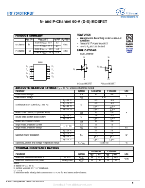 IRF7343TRPBF Datasheet PDF VBsemi Electronics Co.,Ltd