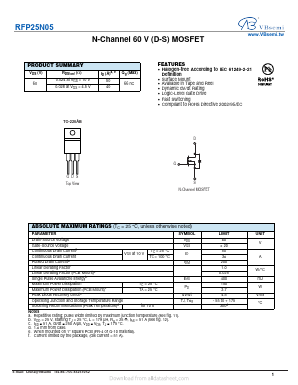 RFP25N05 Datasheet PDF VBsemi Electronics Co.,Ltd