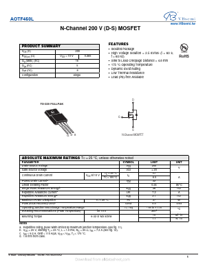 AOTF450L Datasheet PDF VBsemi Electronics Co.,Ltd