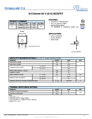 FS10ASJ-06F-T13 Datasheet PDF VBsemi Electronics Co.,Ltd