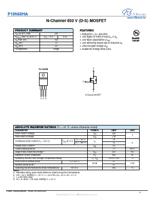 P10N60HA Datasheet PDF VBsemi Electronics Co.,Ltd