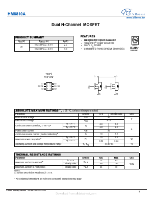HM8810A Datasheet PDF VBsemi Electronics Co.,Ltd