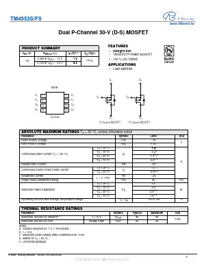 TM4953S-FS Datasheet PDF VBsemi Electronics Co.,Ltd
