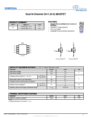 SSM9926A Datasheet PDF VBsemi Electronics Co.,Ltd