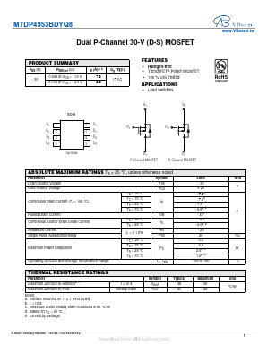 MTDP4953BDYQ8 Datasheet PDF VBsemi Electronics Co.,Ltd