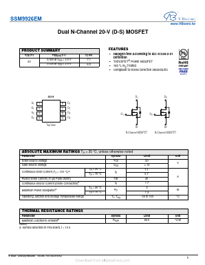 SSM9926EM Datasheet PDF VBsemi Electronics Co.,Ltd