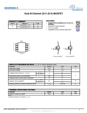 SSG9926NX Datasheet PDF VBsemi Electronics Co.,Ltd