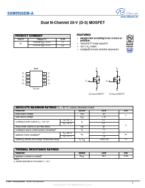 SSM9926EM-A Datasheet PDF VBsemi Electronics Co.,Ltd