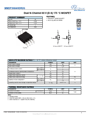 MMDF3N04HDR2G Datasheet PDF VBsemi Electronics Co.,Ltd