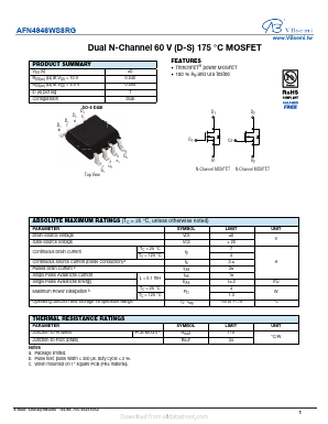 AFN4946WS8RG Datasheet PDF VBsemi Electronics Co.,Ltd