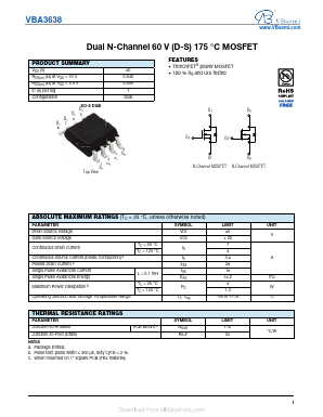 VBA3638 Datasheet PDF VBsemi Electronics Co.,Ltd