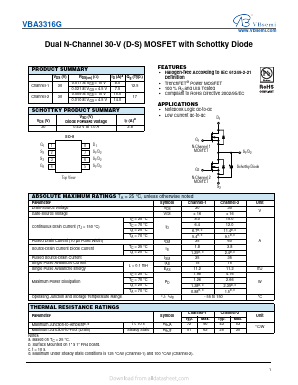 VBA3316G Datasheet PDF VBsemi Electronics Co.,Ltd
