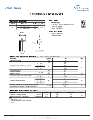 NTD4910N-1G Datasheet PDF VBsemi Electronics Co.,Ltd