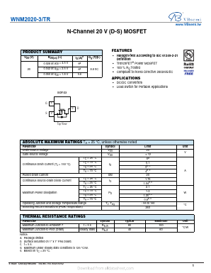 WNM2020-3/TR Datasheet PDF VBsemi Electronics Co.,Ltd