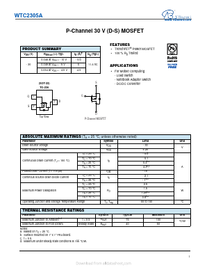 WTC2305A Datasheet PDF VBsemi Electronics Co.,Ltd