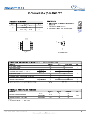 SI9435BDY-T1-E3 Datasheet PDF VBsemi Electronics Co.,Ltd