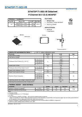 SI7447DP-T1-GE3 Datasheet PDF VBsemi Electronics Co.,Ltd