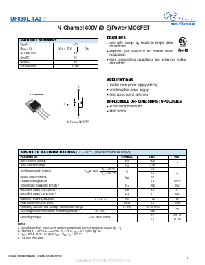 UF830L-TA3-T Datasheet PDF VBsemi Electronics Co.,Ltd