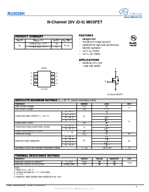 RU3020H Datasheet PDF VBsemi Electronics Co.,Ltd