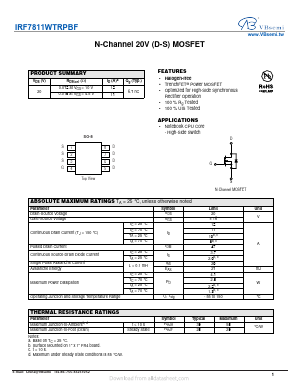 IRF7811WTRPBF Datasheet PDF VBsemi Electronics Co.,Ltd