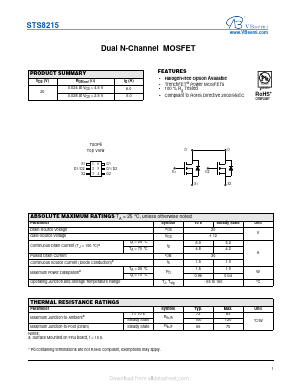 STS8215 Datasheet PDF VBsemi Electronics Co.,Ltd