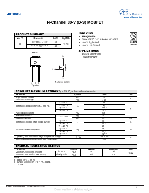 40T03GJ Datasheet PDF VBsemi Electronics Co.,Ltd